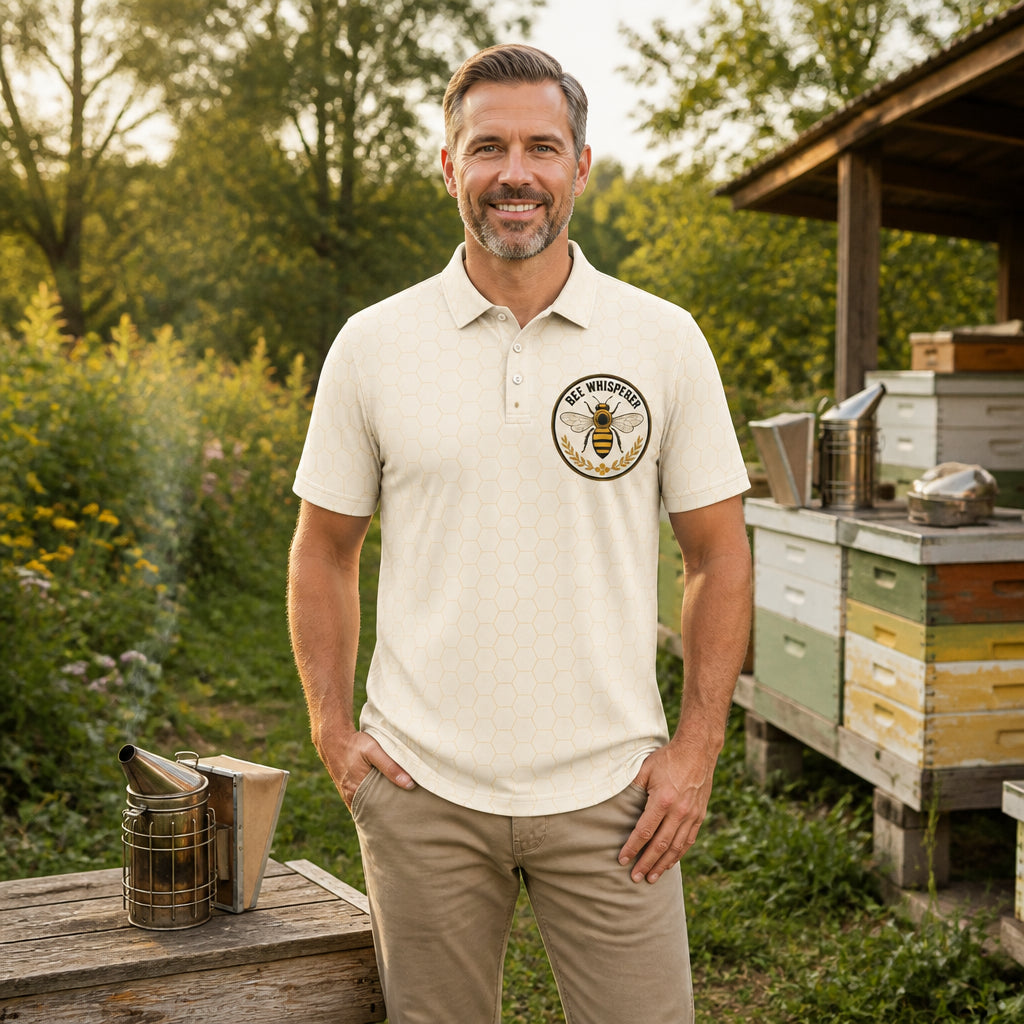 Bee Whisperer Crest Polo - Polo shirt - All over printed 6a5694e3-6c47-4aac-a36b-94b7cc2fdcbd.jpg