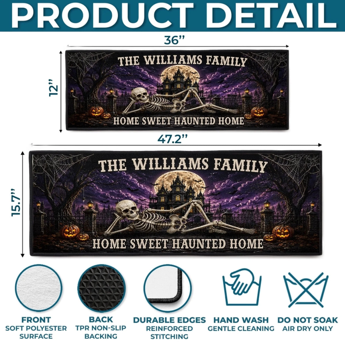 Home Sweeted Haunted House - Custom Haunted Home Runner Rug