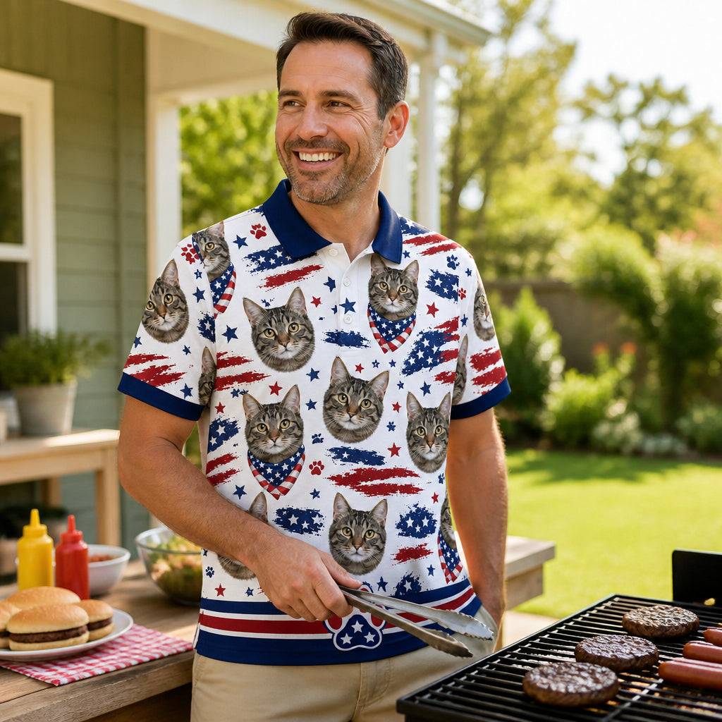 Custom Cat Photo Patriotic Shirt - How to customize