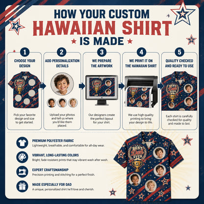 Best Dad Ever Photo Hawaiian Shirt - How to customize