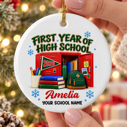 First Year Of High School - Personalized Ceramic Ornament - Christmas Gift For Boys Girls Kids Grandkids 6b319f14-33ba-4f2e-b3f9-9bfbaae5a1cd-jIqxGTJeaG__web5.jpg