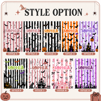 Pretty in Boo Personalized Halloween Blanket – Custom Name Pink Ghost & Pumpkin Throw, Cute Spooky Season Gift for Girls & Halloween Lovers 6b50b14d-19e4-4f75-a9d1-dd8c28f2ebfd-6.png