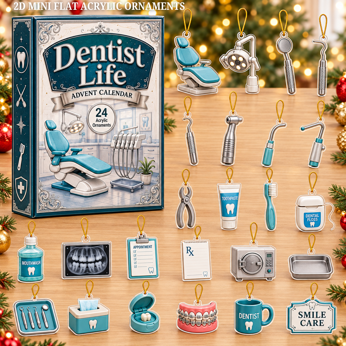 Dentist Life Advent Calendar 2026 - 24-Day Festive Countdown, Acrylic Charms Blind Box - Gift For Job Lovers 6b561666-d997-4e3f-a68a-1eac8f70d844-dentist-text-1.png