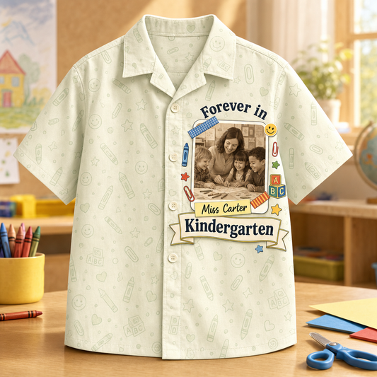 Forever in Kindergarten — Photo + Name Kids AOP Hawaiian - Personalized Hawaiian Kids Shirt - AOP 6c7e874b-30bb-4f5f-aa4d-ae9c6c161d21.png