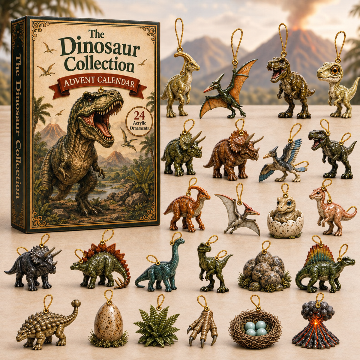 Wild Dinosaur World Advent Calendar 2026 - 24-Day Festive Countdown, Acrylic Charms Blind Box - Gift For Dinosaur Lovers 6cc673b2-6557-4ee8-b8d3-b3f240e49ebe-dinosaur-box-charms.png