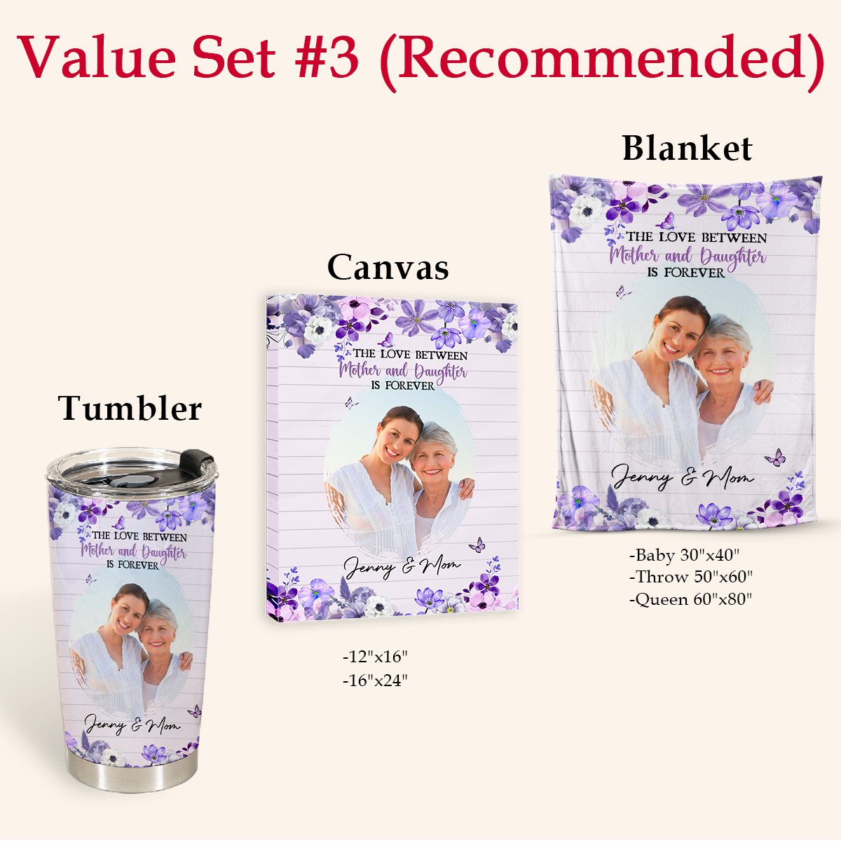 Personalized Mother's Day Gift - The Love Between Mother And Daughter Is Forever - Personalized Stainless Steel Tumbler 6copy_9f7a3e6f-c940-4228-b94f-91278f0f6689.png
