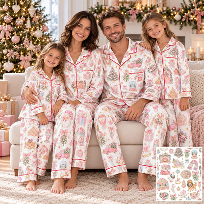 Matching Family Christmas Pajamas, Fancy Pink Grandmillennial Xmas PJs, 6d31b3be-349c-4875-9dde-329877baa426-t-i-xu-ng-74-.png