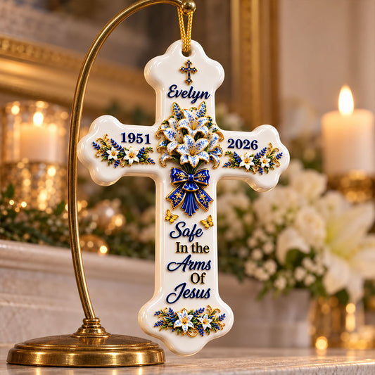 Forever In Gods Arms - Personalized Cross Ornament - Real 3D Raised Ornament 6d397dab-2314-4b94-8dfc-d78322c8a9df-1-3-.jpg