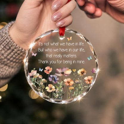 Wildflower Best Friend Ornament, Custom Bestie Glass Keepsake, Friendship Thank You Gift for Women, Soul Sister Christmas Gift, BFF Decor 6d43f7dd-2905-4ac8-aeb0-6b4ff114dfcd-3.jpg