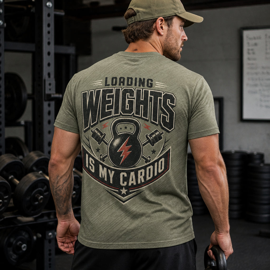 Loading Weights Is My Cardio — Kettlebell Badge Tee - T-Shirt - All over printed 6df2654d-9b10-4490-84d1-6c5ba8bed0d9.jpg