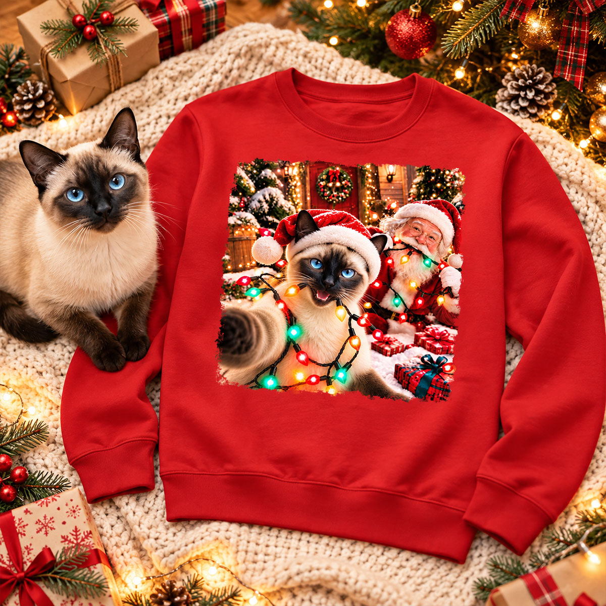 Custom Funny Photo Dog Selfie Santa Gifts - Personalized Comfort T-Shirt 6e15d8f0-c103-40b3-89f7-0959903cc4f4-2-4-.jpg