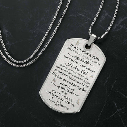 To My Granddaughter Love You Forever Flower Necklace,Personalized Custom Dog Tag Necklace,Gift For Granddaughters 6e4a6ac8-b38e-4cdb-af0f-38a62636cfc9-GDT389_DTNECK3.jpg