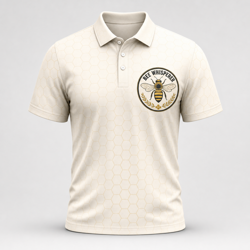Bee Whisperer Crest Polo - Polo shirt - All over printed 6e78fac6-f545-4c0c-a631-48c3d78262e4.png