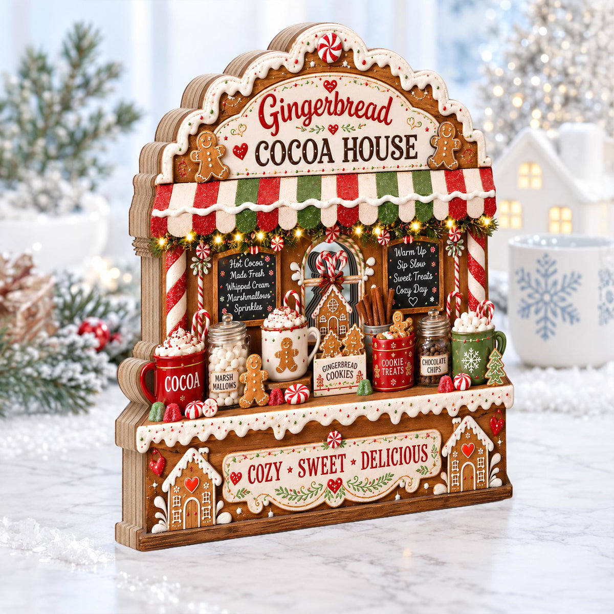 Hot Cocoa Coffee Bar Christmas Sign, Gingerbread Hot Cocoa Bar Decor, Christmas Kitchen Sign, Cozy Holiday Coffee Station, Gingerbread Decor 6f0f764d-6c5c-4a7b-94b0-76f6010419ea-6.jpg
