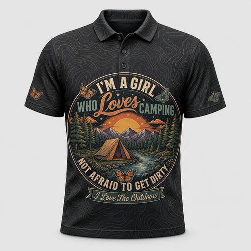 Girl Camper Sunset Badge AOP Polo - Polo shirt - All over printed 6fed7b55-5694-43ab-8d20-f43c96a2ff97.png