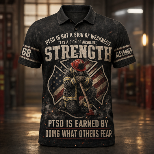 Firefighter PTSD Strength — Personalized Name & Unit AOP Polo - Personalized Polo shirt - All over printed 704af05c-e3a3-423c-ab0d-b56373db66c4.png