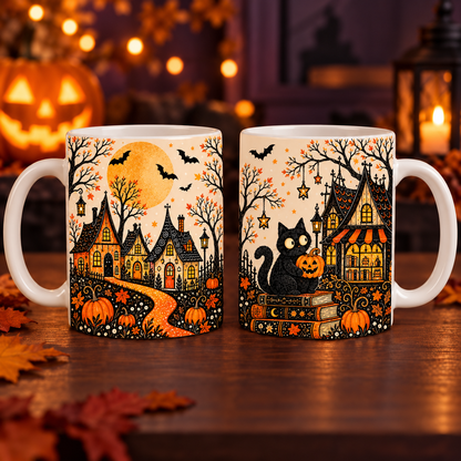 Black Cat Halloween Mug – Spooky Bookshop Ceramic Coffee Cup & Gift for Cat and Book Lovers 706b8411-d6ea-46f0-9f08-7a5767dedf30-banner-1.png