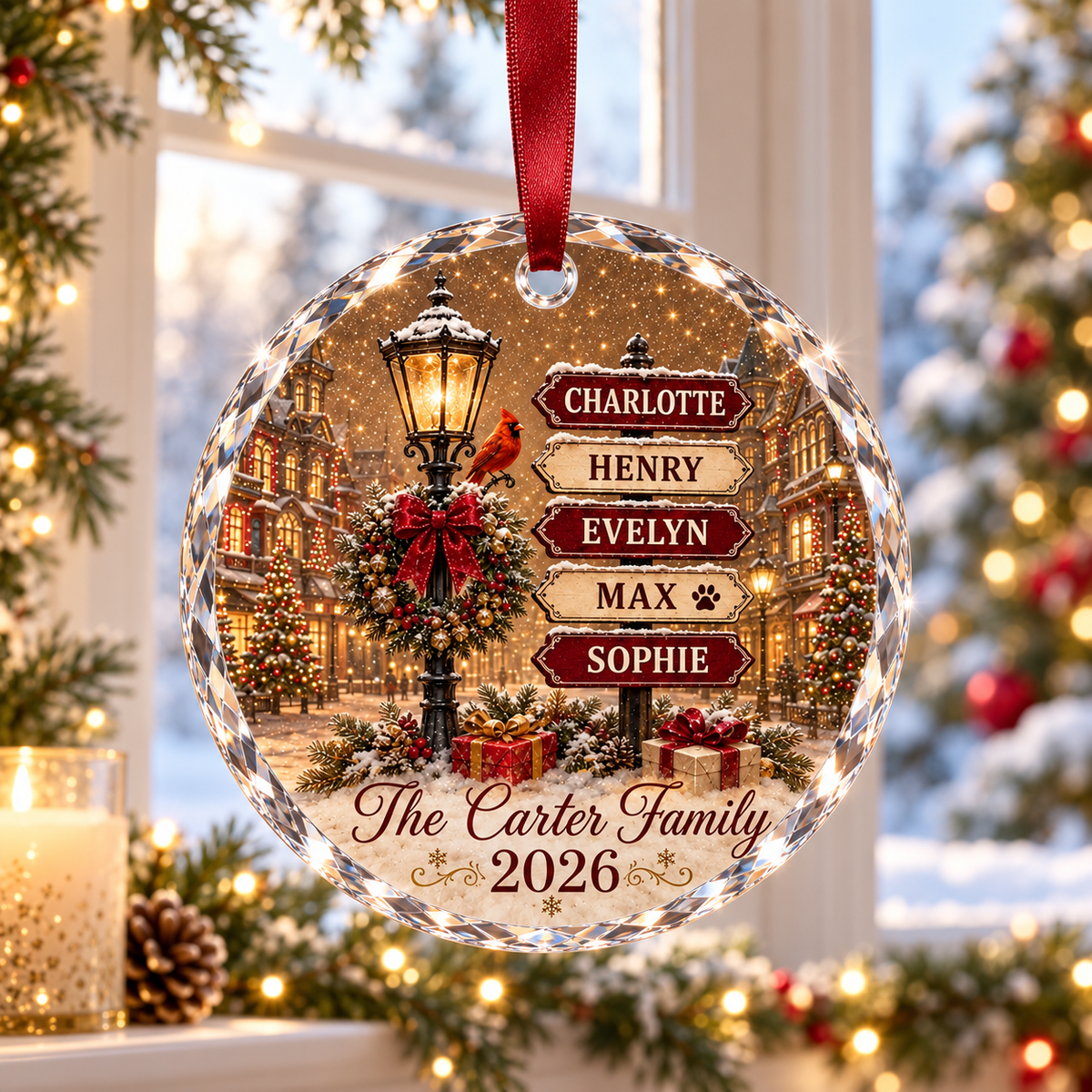 Personalized Family Names Christmas Ornament, Custom Name Signpost Glass Ornament, Family With Pets Ornament, Family Keepsake 2026 70c20fb7-f06f-4624-aaed-3adf0792d76b-banner-1.png