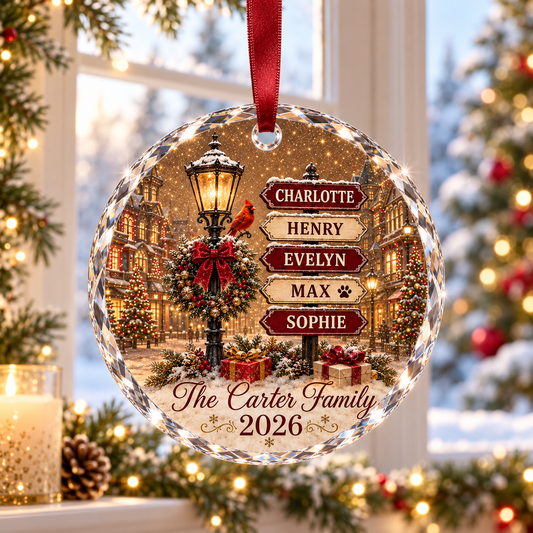 Personalized Family Names Christmas Ornament, Custom Name Signpost Glass Ornament, Family With Pets Ornament, Family Keepsake 2026 70c20fb7-f06f-4624-aaed-3adf0792d76b-banner-1.png