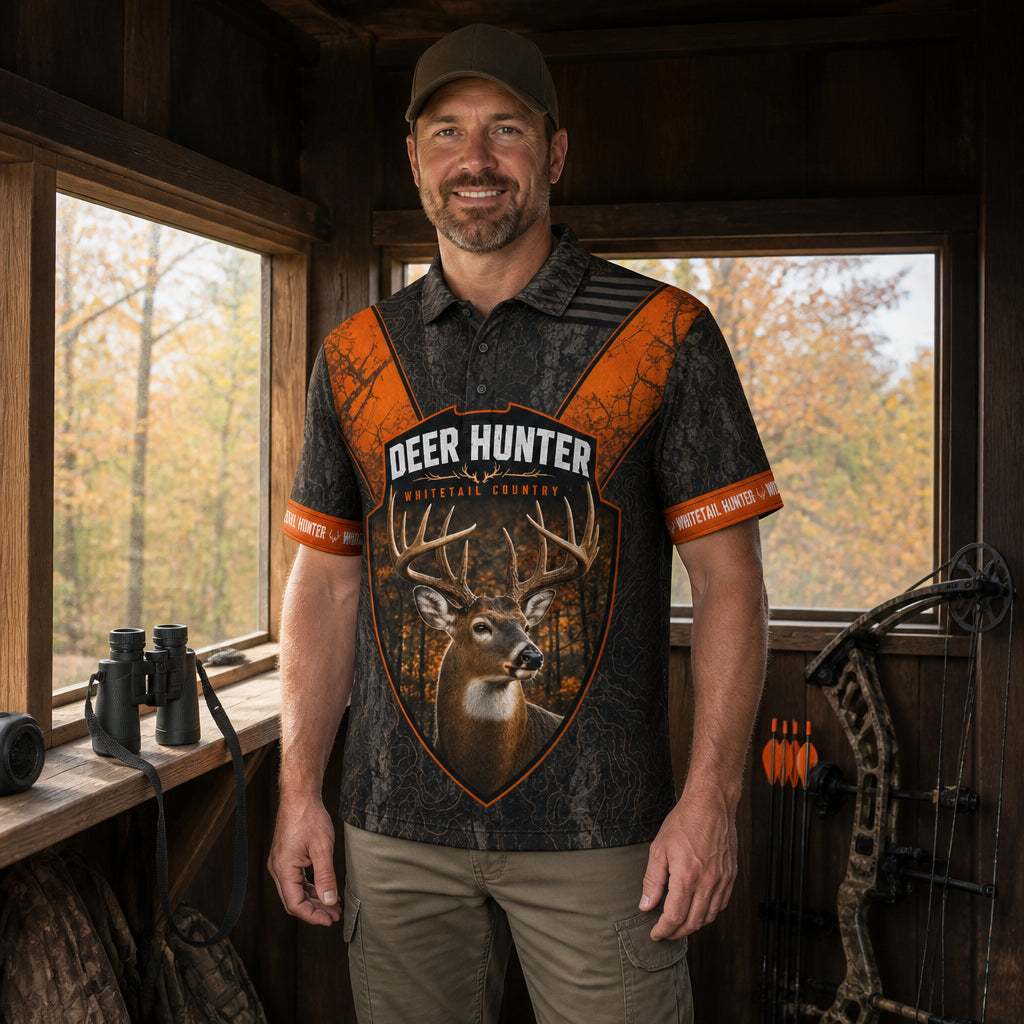 Blaze Crest Deer Hunter AOP Polo - Polo shirt - All over printed 70ca1204-6296-48f4-8633-d23cb9d0f325.jpg