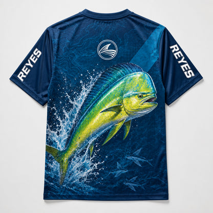 Custom Mahi‑Mahi Angler AOP Tee - Personalized T-Shirt - All Over Printed 70fc370a-8383-47e6-a63c-4dcaecd393a4.jpg