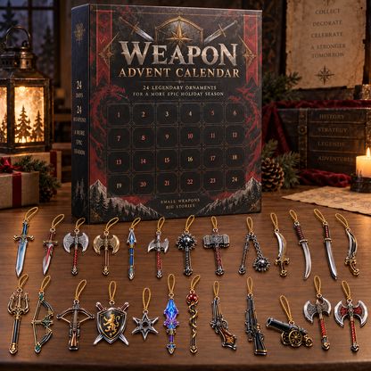 24 Days of Legendary Weapons Advent Calendar – Mini Fantasy Weapon Christmas Ornaments, Medieval Sword & Axe Collectible Countdown Gift 711082f2-6b49-4a9e-9a09-0b401164da14-1.png