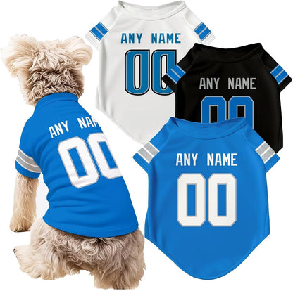 Dog T-Shirt Jersey Style Pet Clothes Custom Name and Number Gifts Custom Dog Shirt Gift For Dog 712mQQSGtJL._AC_SL1500.jpg