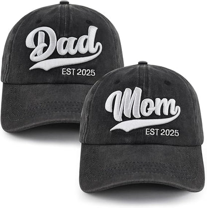 Mom and Dad EST 2025 Hat, Embroidered Adjustable Cotton New Parents Gifts Baseball Cap 718_qP4TqLL._AC_SX569.jpg