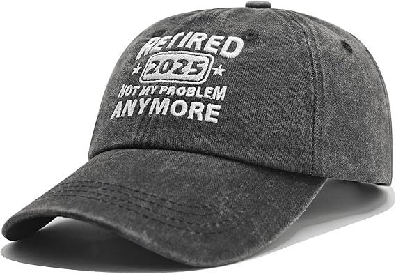 Retirement Gifts for Woman Men, Retirement Hats 2025, Cool Retired Gift - Adjustable Embroidery Baseball Cap