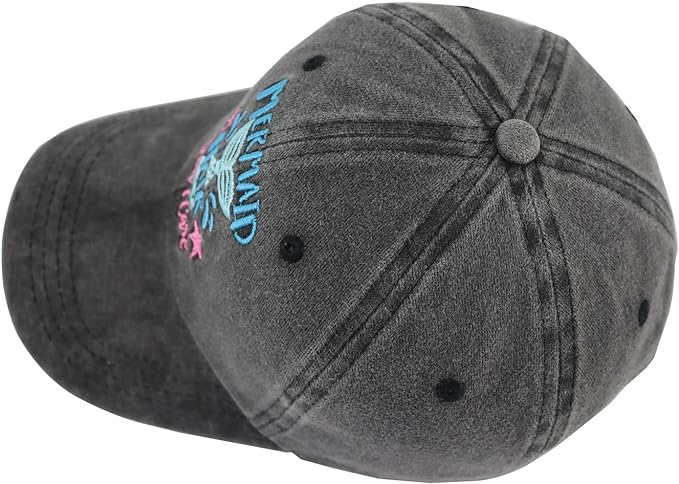 Mermaid Hair Don't Care Hat for Women, Adjustable Embroidered Washed Cotton Sun Beach Vacation Baseball Cap 71E-fhVwMtL._AC_SX679.jpg?v=1742187854