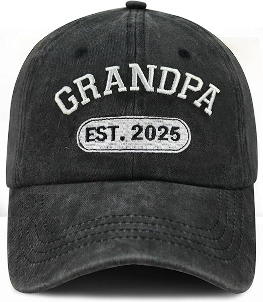 New Dad Grandpa Papa Gifts for Men, Funny Grandpa Est 2025 Hat, Custom Embroidered Best Grandfather Gift Baseball Cap 71IluGF0hZL._AC_SX522.jpg