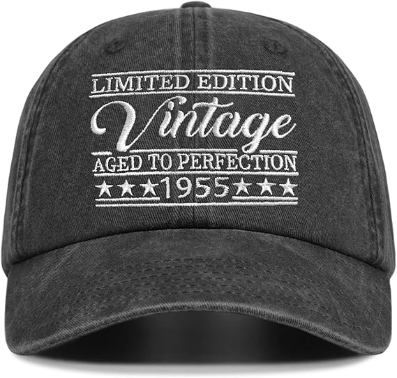 Aged To perfection 1955 Vintage Embroidered Hat for 70th Birthday, Born In 1955 Cap Birthday Gifts for Him Her, Vintage Hat Embroidered Cap For Him 71NW2s8QftL._AC_SX569.jpg
