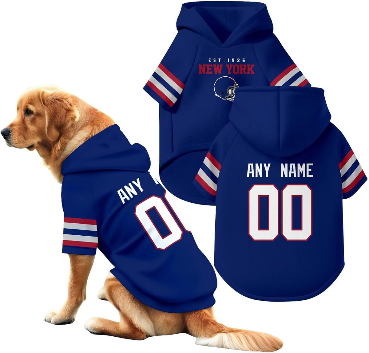 New York Dog Hoodie T-Shirt Pet Clothes Jersey Custom Name and Number Gifts 71QVbZRUECL._AC_SL1500.jpg