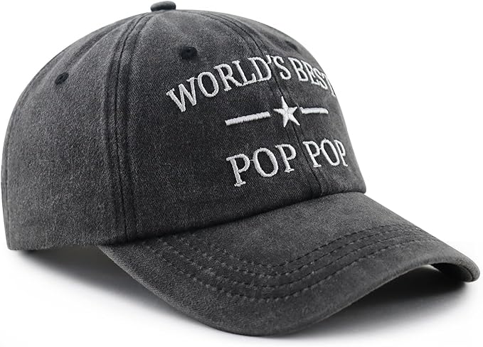 World's Best Papa Poppop Hat for Men, Funny Adjustable Cotton Embroidered Grandpa Baseball Cap Father's Day Gift 71QXU3bKbsL._AC_SX679.jpg