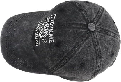 It Took Me 80 Years to Look This Good Hat for Women Men, Funny Adjust Embroidery 80th Birthday Baseball Cap