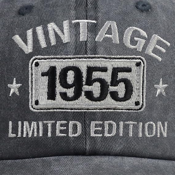 70th Birthday Gifts for Men Women Hats Vintage 1955 Blue Baseball Cap Personalized Embroidery cap for Grandpa Gift For Father Vintage 1645 1955 1965 1975 71ZXSfrqk9L._AC_SX569.jpg