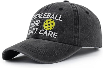 Pickleball Hair Don't Care Hats for Men Women, Funny Adjustable Embroidered Wash Cotton Gifts Baseball Caps 71hdnmz7cbL._AC_SX679.jpg?v=1742187660