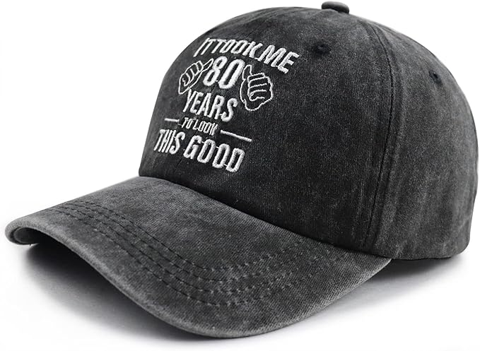 It Took Me 80 Years to Look This Good Hat for Women Men, Funny Adjust Embroidery 80th Birthday Baseball Cap