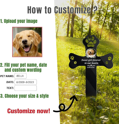 Custom Pet Grave Markers -Dog Grave Markers Outdoor Pet Grave Markers Cat Grave Markers for Cemetery Dog Tombstones for Graves Outdoor Dog Memorial Gifts for Loss of Dog 71jl5KXDFrL._AC_SL1500.jpg