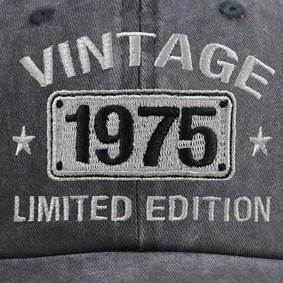 50th Birthday Gifts for Men Women Hats Vintage 1975 Blue Baseball Cap Personalized Embroidery cap for Grandpa Gift For Father 71q77r_uIKL._AC_SX569.jpg