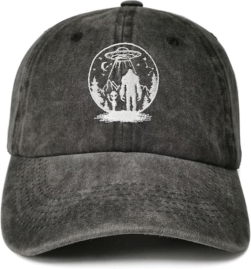 Embroidered UFO Alien Big Foot Hats