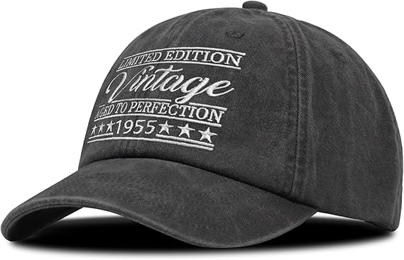 Aged To perfection 1955 Vintage Embroidered Hat for 70th Birthday, Born In 1955 Cap Birthday Gifts for Him Her, Vintage Hat Embroidered Cap For Him 71ue44-9OTL._AC_SX569.jpg