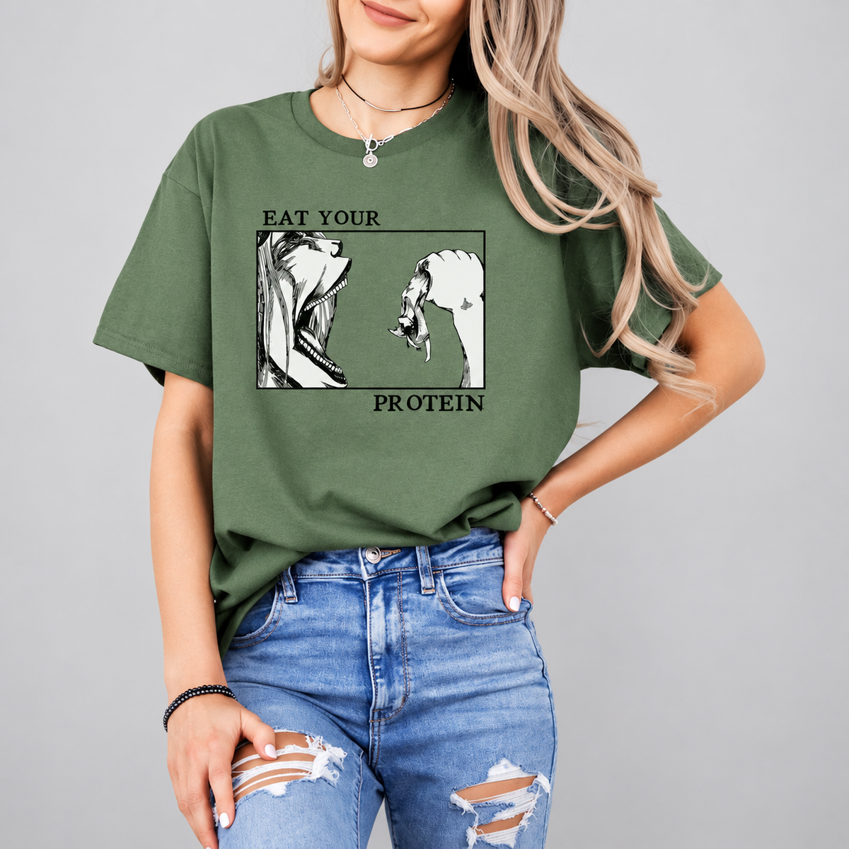 Eat Your Protein Anime Shirt | Titan Honnor Tee, Unique Gift For Hims, Hers 726614c5-787f-4473-a813-d682019dc56a-c4.png