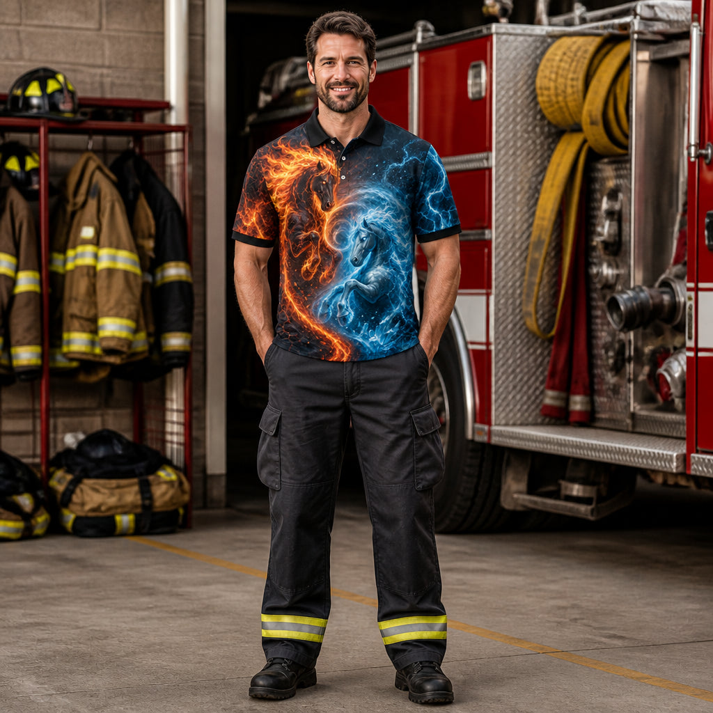 Fire & Ice Stallions AOP Polo - Polo shirt - All over printed 72aacae8-b49a-4bce-aa96-80f48de19c77.jpg