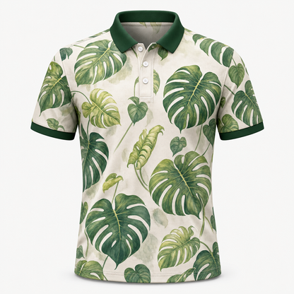 Monstera Leaf All‑Over Polo - Polo shirt - All over printed 732a2c35-1596-4845-b674-8a84e1f03d73.png