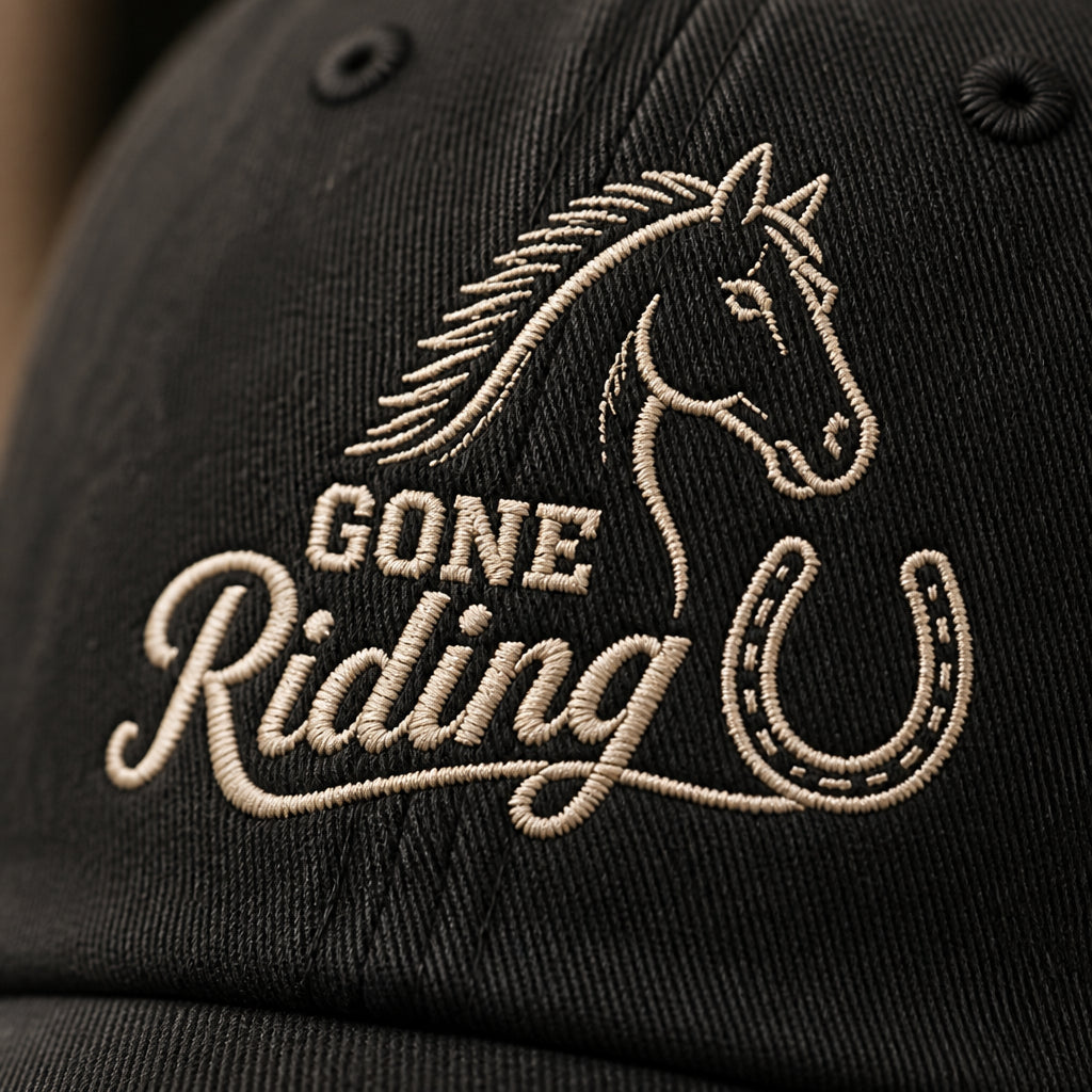 Gone Riding Embroidered Dad Cap - How it is made