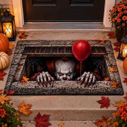 Scary Clown Halloween Doormat, 3D Illusion Horror Rug, Creepy Clown Welcome Mat, Spooky Red Balloon Door Mat, Haunted House Decor 73b65223-fb66-40c3-8f29-24580af54965-1.jpg