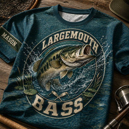 Largemouth Bass Angler AOP Tee — Custom Name - Personalized T-Shirt - All Over Printed 73e9e0e9-e339-4a61-be71-d4cd723c8a61.jpg