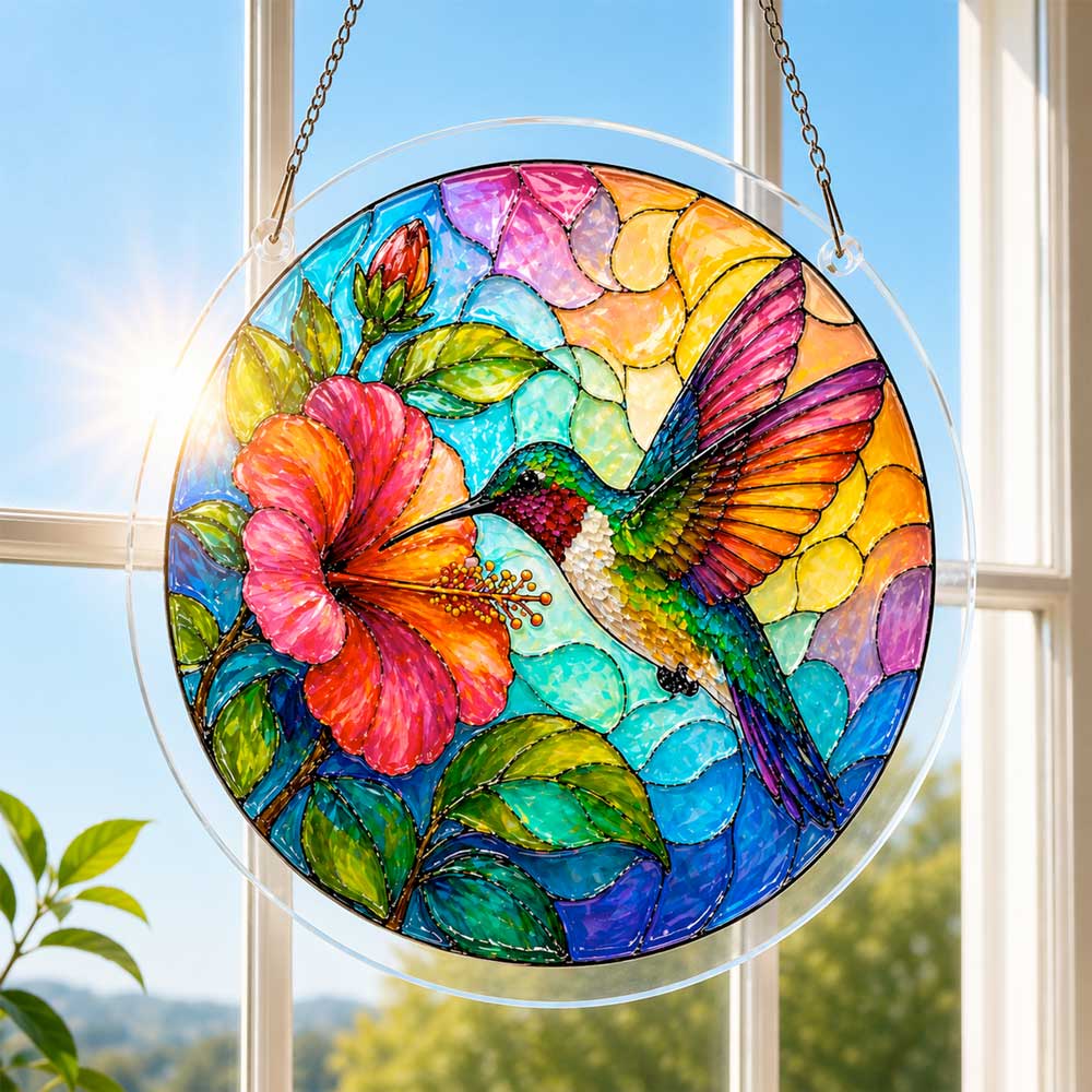Garden of Flowers And Hummingbird - Suncatcher Stained Glass 7416555c-b447-4a14-a8fe-d59d55651b14-Garden-Hummingbird.jpg