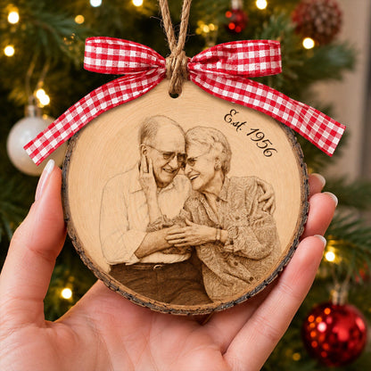 Personalized Couple Portrait from Photo Engraved Style Wooden Ornament, Custom Picture Ornament, Family Rustic Keepsake, Grandparents Gifts 75252eac-949f-4248-a60e-1579d24066fb-4.jpg